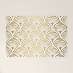 Art Deco Gold & White Gatsby Pattern Welcome Mat Gallery Image 1