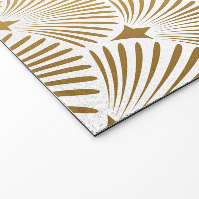 Art Deco Gold & White Gatsby Pattern Welcome Mat Gallery Image 2