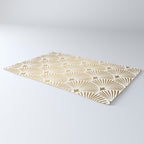 Art Deco Gold & White Gatsby Pattern Rug Gallery Image 3