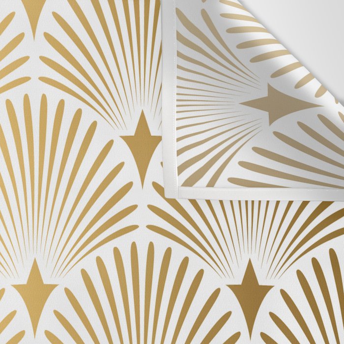 Art Deco Gold & White Gatsby Pattern Wall Tapestry Gallery Image 3