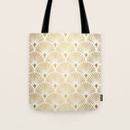 Art Deco Gold & White Gatsby Pattern Tote Bag Gallery Image 1