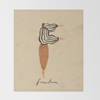 F for Freedom Throw Blanket Gallery Image 2