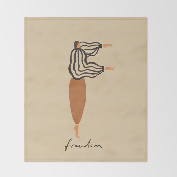 F for Freedom Throw Blanket Gallery Image 2