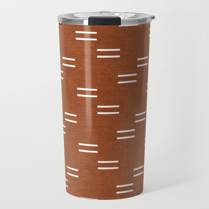 double dash - burnt orange Travel Mug Gallery Image 1