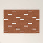 double dash - burnt orange Welcome Mat Gallery Image 1