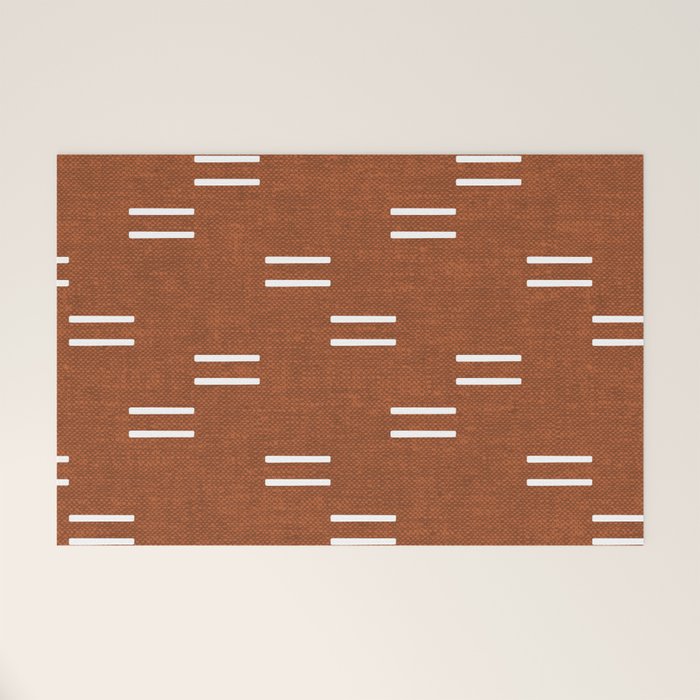 double dash - burnt orange Welcome Mat Gallery Image 1