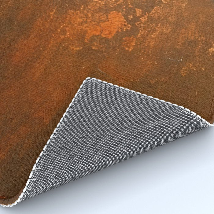 Earthy Rust Copper and Bronze Japandi Art Rug Gallery Image 4