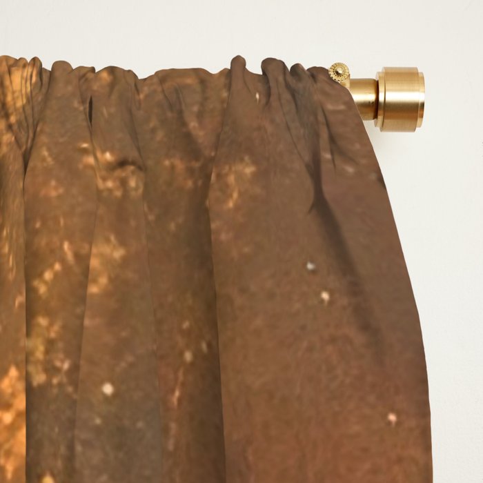 Earthy Rust Copper and Bronze Japandi Art Window Curtain Gallery Image 2
