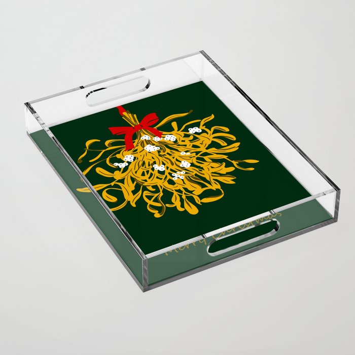 Mistletoe for Christmas Acrylic Tray Gallery Image 1