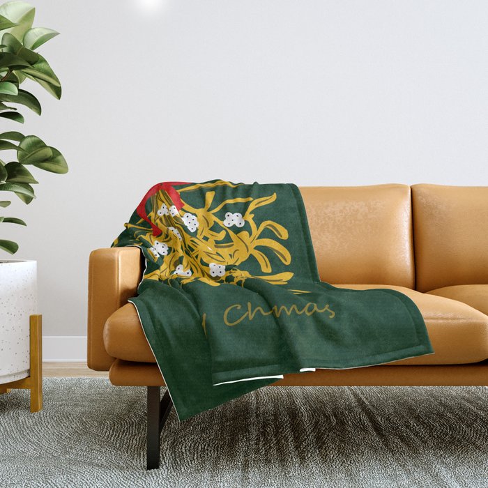 Mistletoe for Christmas Throw Blanket Gallery Image 1