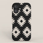 Southwestern Pattern 542 Black and Linen White iPhone Case Gallery Image 1