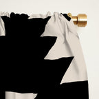 Southwestern Pattern 542 Black and Linen White Window Curtain Gallery Image 2