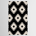Southwestern Pattern 542 Black and Linen White Tablecloth Gallery Image 2