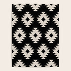 Southwestern Pattern 542 Black and Linen White Poster Gallery Image 4