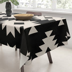 Southwestern Pattern 542 Black and Linen White Tablecloth Gallery Image 3