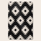 Southwestern Pattern 542 Black and Linen White Cutting Board Gallery Image 1