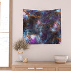 Magical Cosmic Stardust Nebula  Wall Tapestry Gallery Image 2