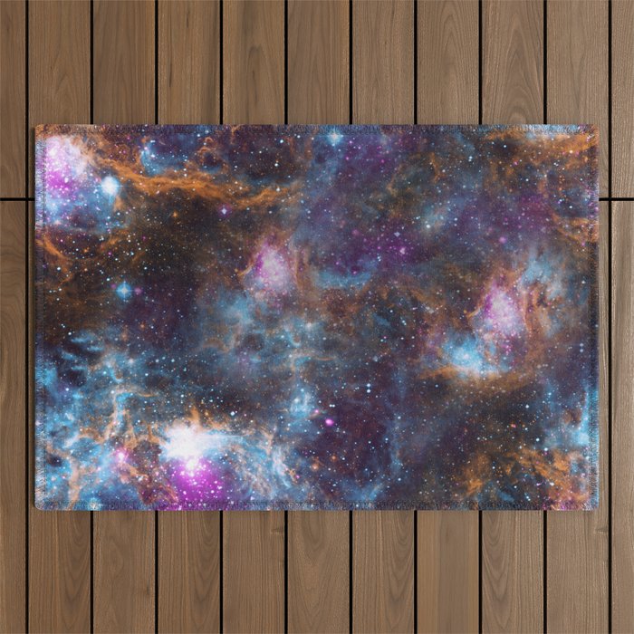 Magical Cosmic Stardust Nebula  Outdoor Rug Gallery Image 1