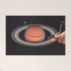 Galactic DJ - Vinyl Saturn Turntable Welcome Mat Gallery Image 1