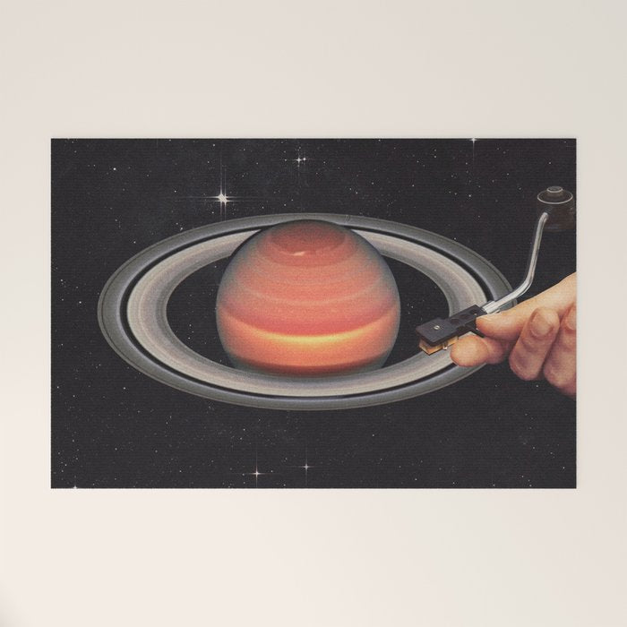 Galactic DJ - Vinyl Saturn Turntable Welcome Mat Gallery Image 1