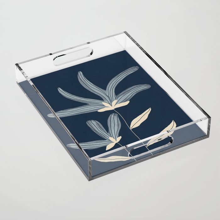 Two Flowers Acrylic Tray Gallery Image 1