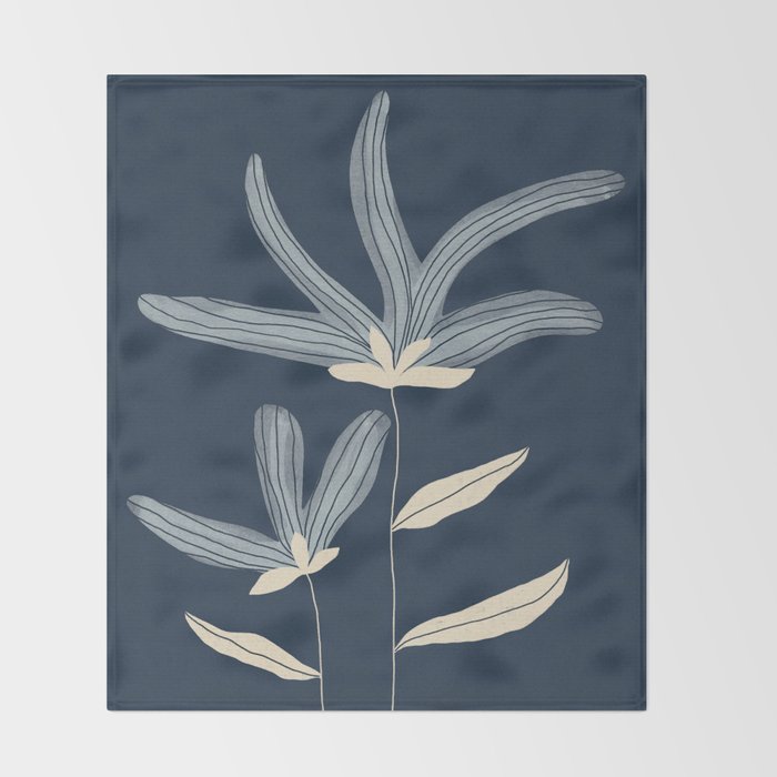 Two Flowers Throw Blanket Gallery Image 2