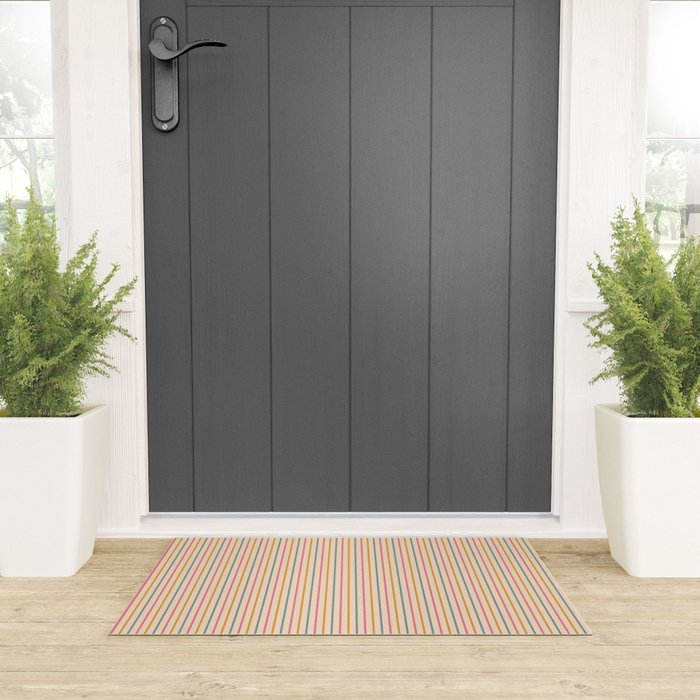 Vintage Stripes  Welcome Mat Gallery Image 3