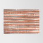 Rustic, Abstract Stripes Pattern in Terracotta Rug Gallery Image 2