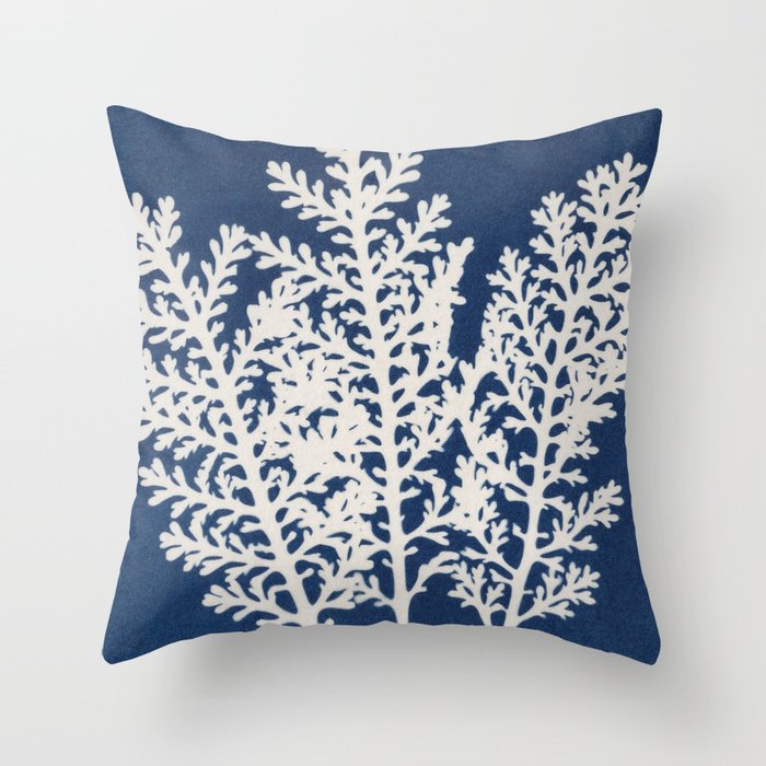 Cyanotype Still Life Studies #4 Throw Pillow Gallery Image 6