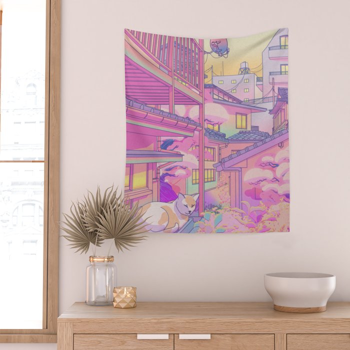 Nekosaki Wall Tapestry Gallery Image 2