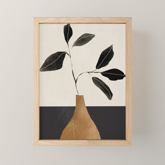 minimal plant 6/2 Mini Art Print Gallery Image 1