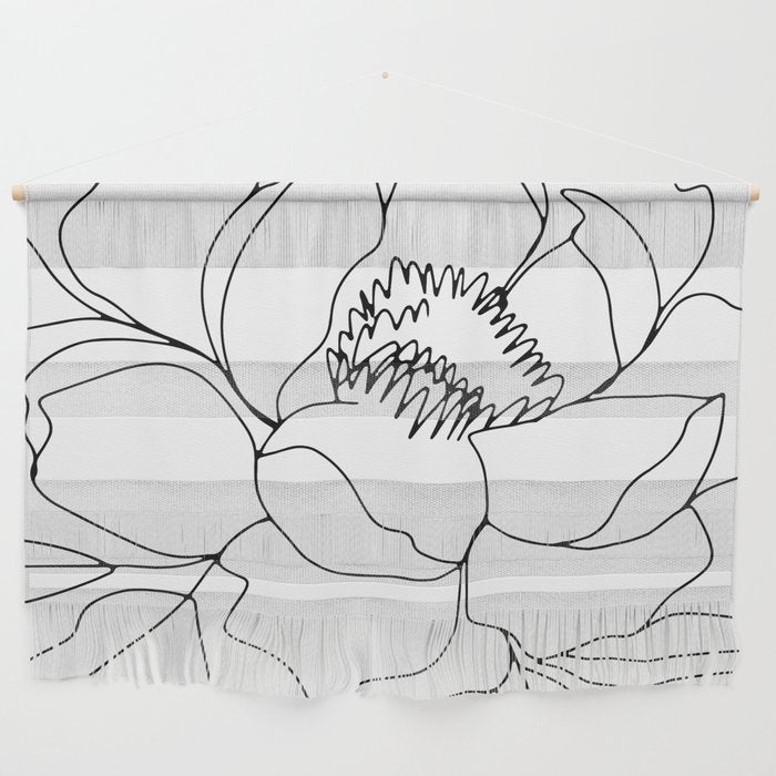 Minimal, Line Art, Floral Prints, Drawing Wall Hanging Gallery Image 1