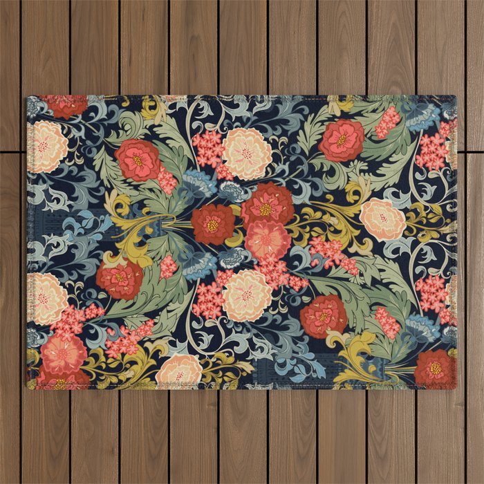 William Morris bouquet Outdoor Rug Gallery Image 1