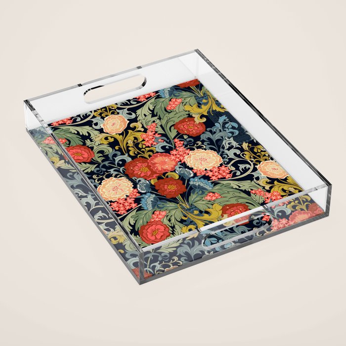 William Morris bouquet Acrylic Tray Gallery Image 1