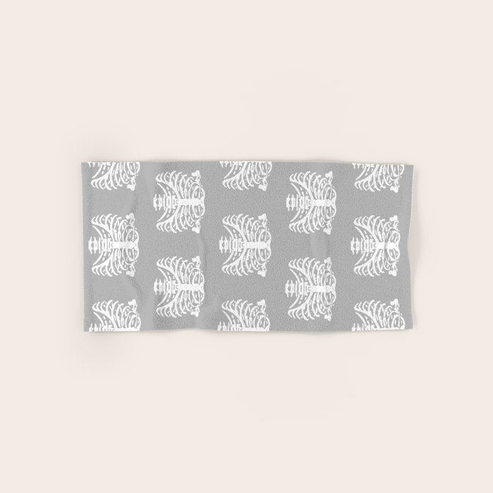 Human Rib Cage Pattern Gray 2 Towels Gallery Image 1