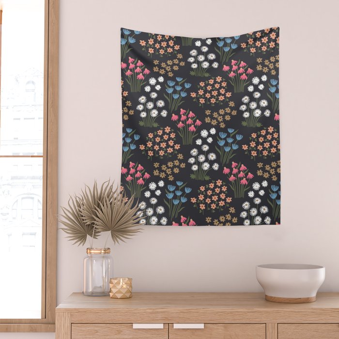 Wildflower Garden Delight Wall Tapestry Gallery Image 2