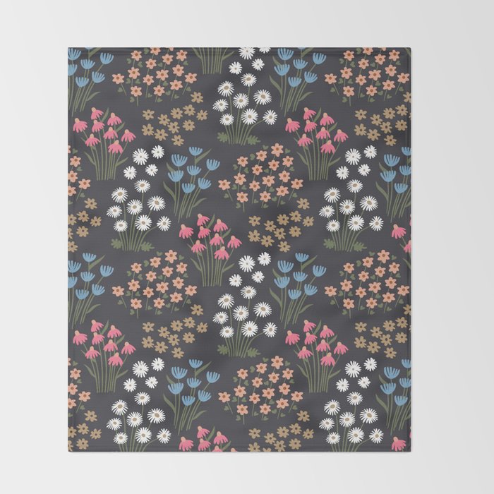 Wildflower Garden Delight Throw Blanket Gallery Image 2
