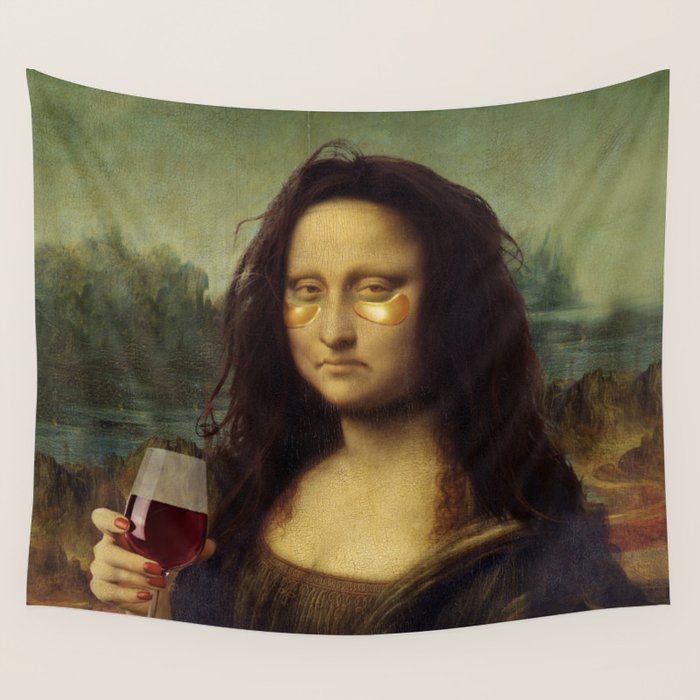 Drunk Lisa Wall Tapestry Gallery Image 4