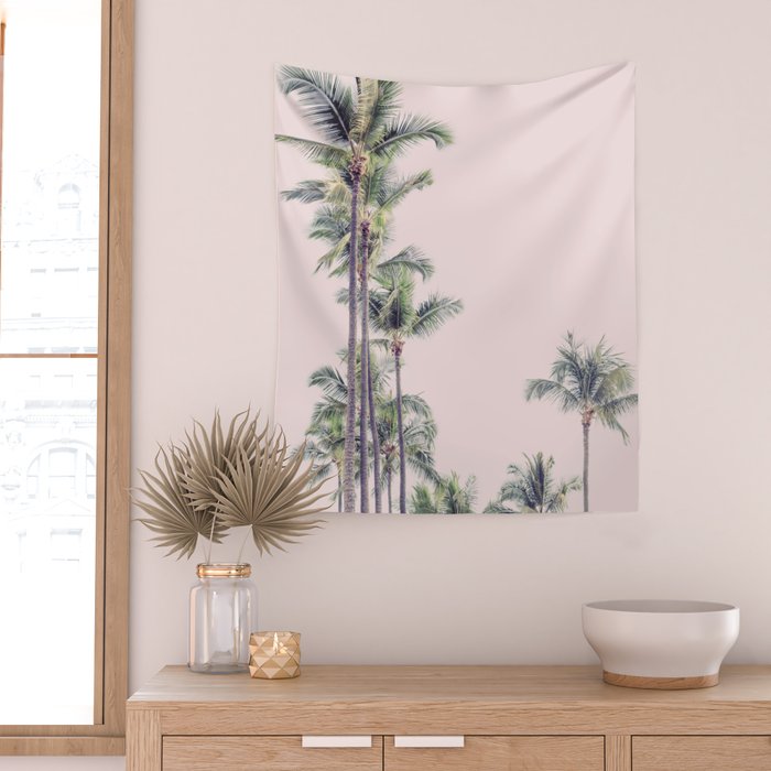 Palm Trees in La La Land - California Photography Wall Tapestry Gallery Image 2
