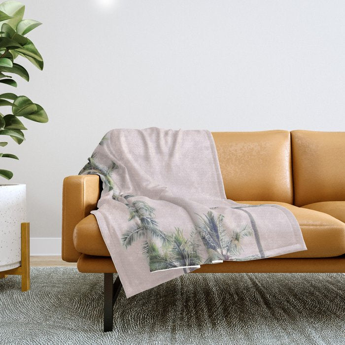 Palm Trees in La La Land - California Photography Throw Blanket Gallery Image 1