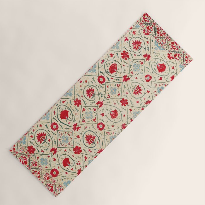 Nurata Suzani Uzbekistan Embroidery Print Yoga Mat Gallery Image 1