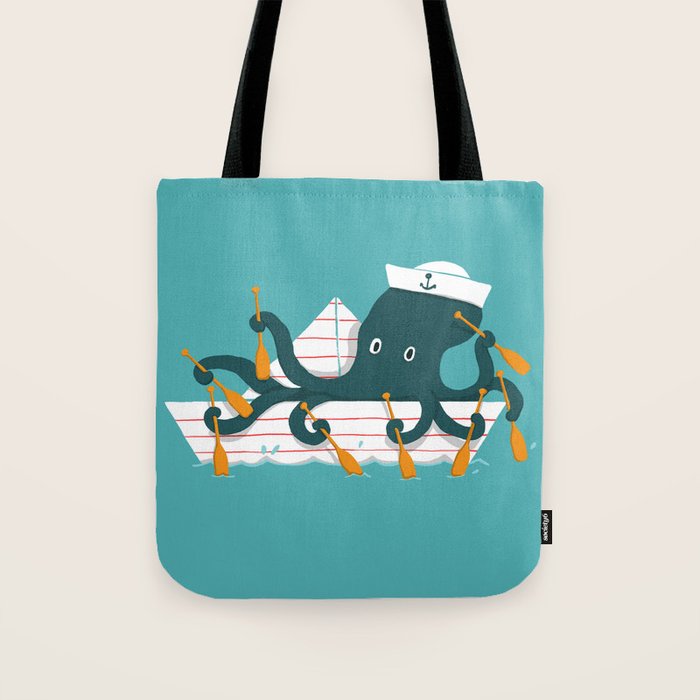 Sailor Octopus Tote Bag Gallery Image 1