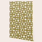 Mid Century Modern Geometric 04 Flat Gold Wallpaper Gallery Image 2