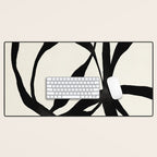 Black Twist 1 - Modern Art Print Desk Mat Gallery Image 1