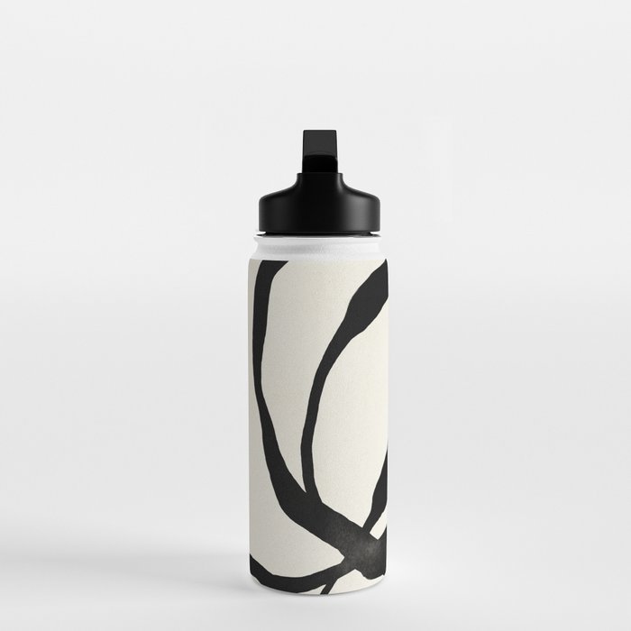 Black Twist 1 - Modern Art Print Water Bottle Gallery Image 3