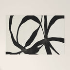 Black Twist 1 - Modern Art Print Welcome Mat Gallery Image 1
