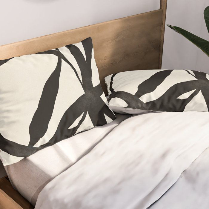 Black Twist 1 - Modern Art Print Pillow Sham Gallery Image 2