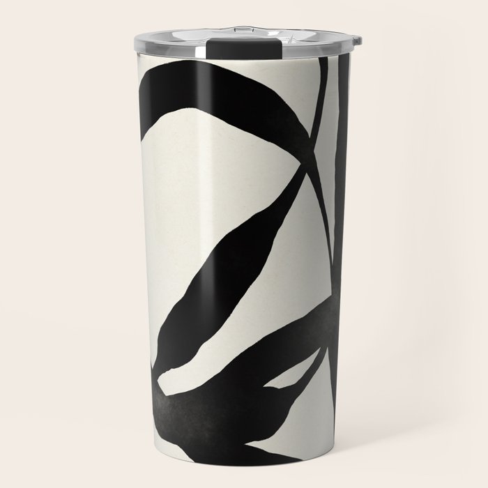 Black Twist 1 - Modern Art Print Travel Mug Gallery Image 1