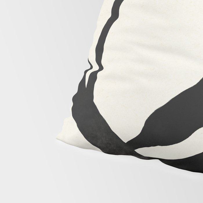 Black Twist 1 - Modern Art Print Pillow Sham Gallery Image 4