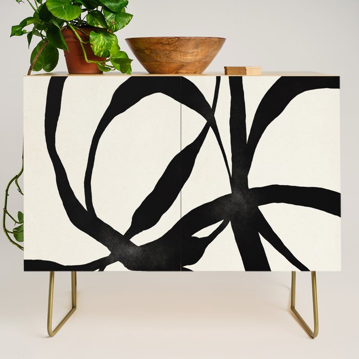 Black Twist 1 - Modern Art Print Credenza Gallery Image 1